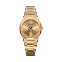 Watch D1 Milano Woman Ultra Thin in Steel yellow gold plated D1-UTBL31